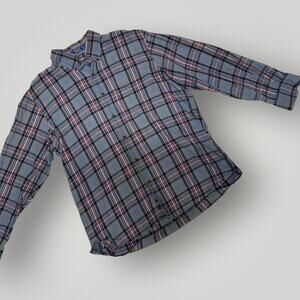 Pendleton Plaid Flannel Shirt Men’s Large Blue Wool Cotton Button Down M02